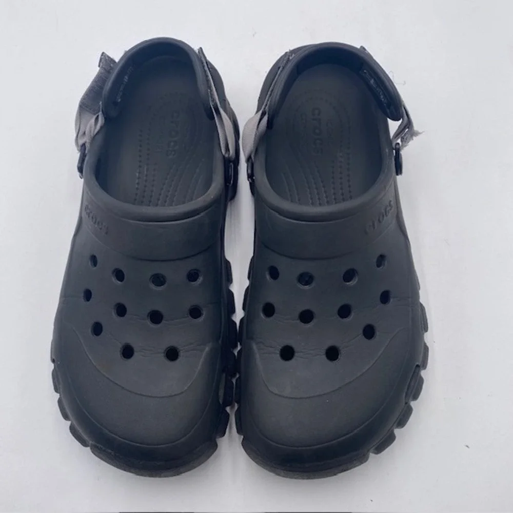 Crocs Classic All-Terrain Clog Sandals Mens 10 Women 12 Black Rugged Hiking Gorp